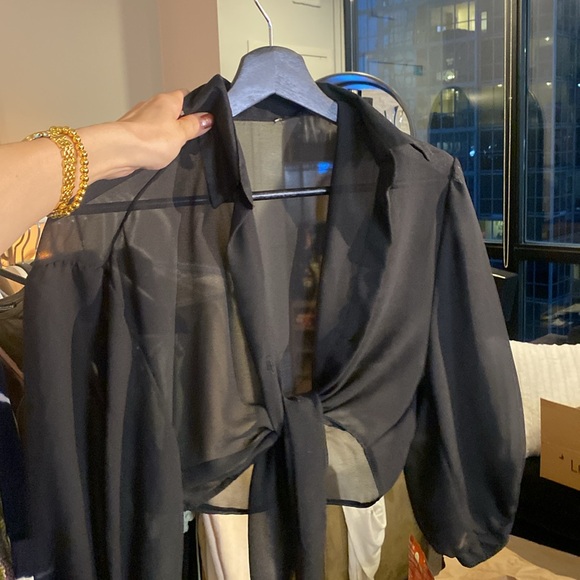 Black Small Blouses - Picture 2 of 2